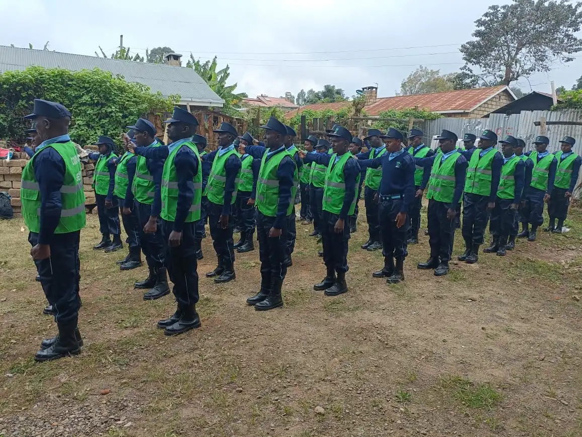 County guards standing in attention