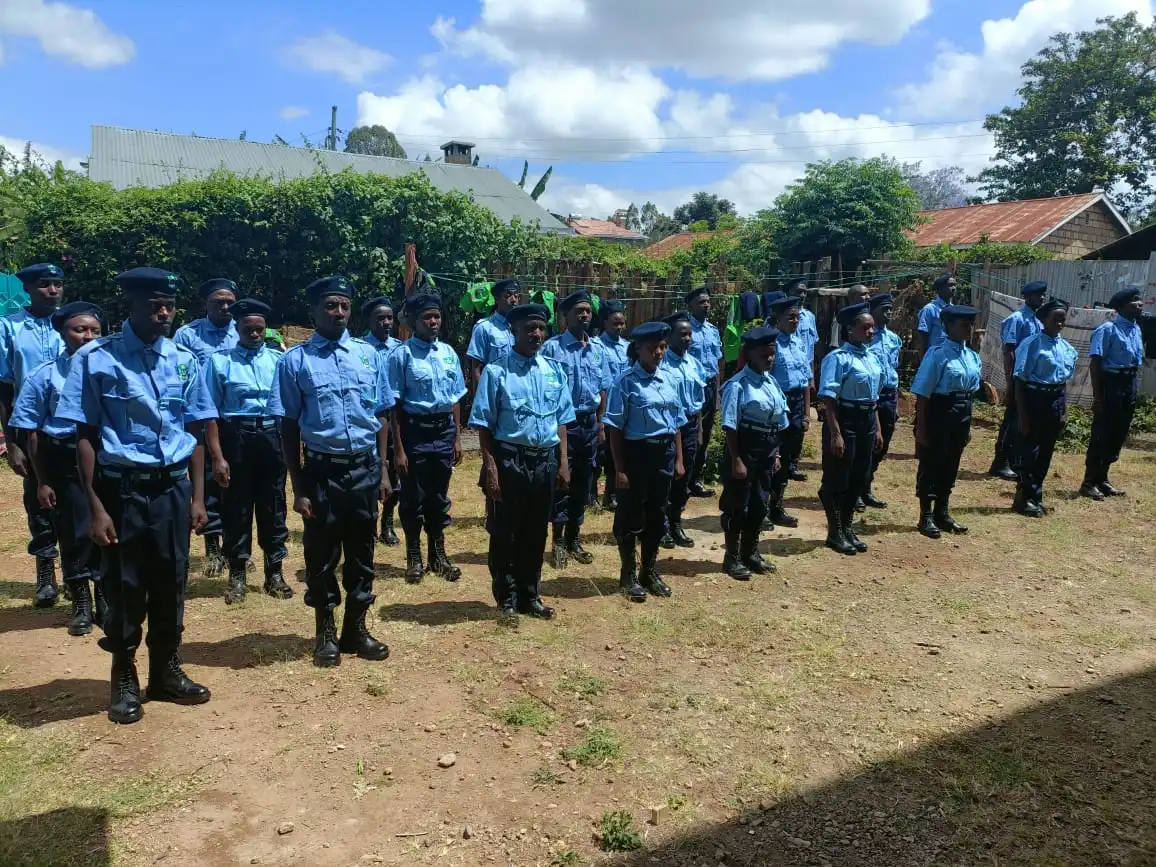 County guards standing in attention